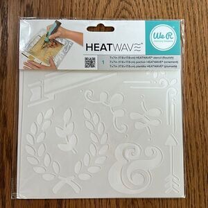 NEW American Crafts We R Memory Keepers Heatwave Flourish Stencil